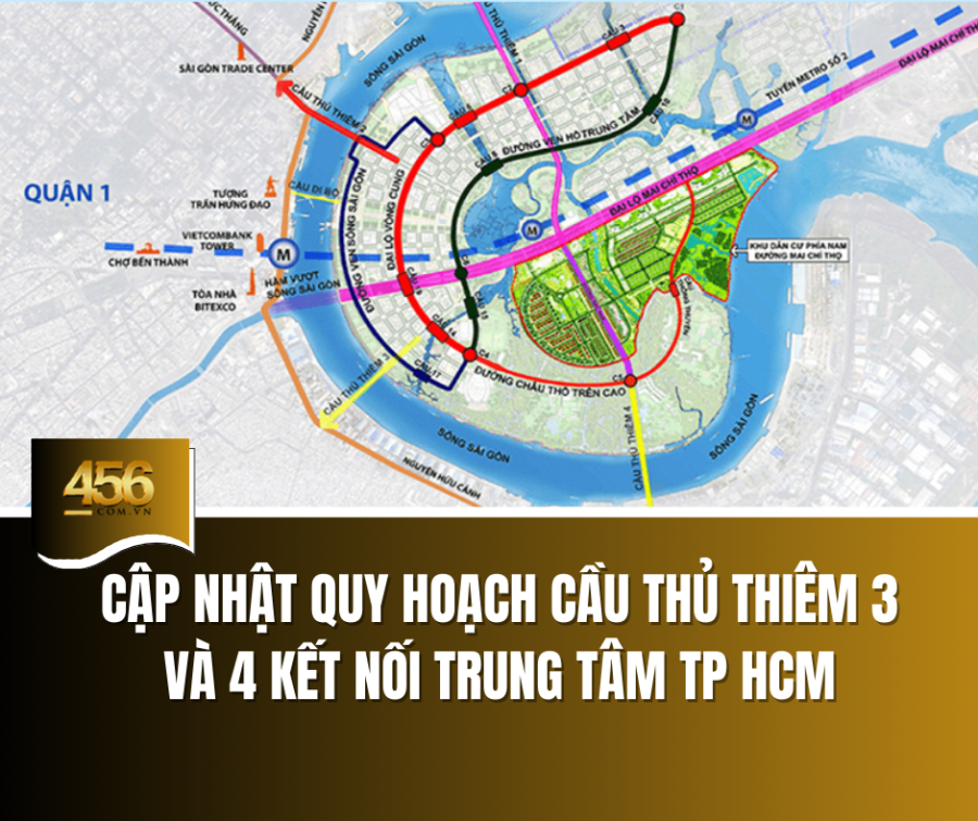 Cập nhật quy hoạch cầu Thủ Thiêm 3 và 4 kết nối trung tâm TP HCM
