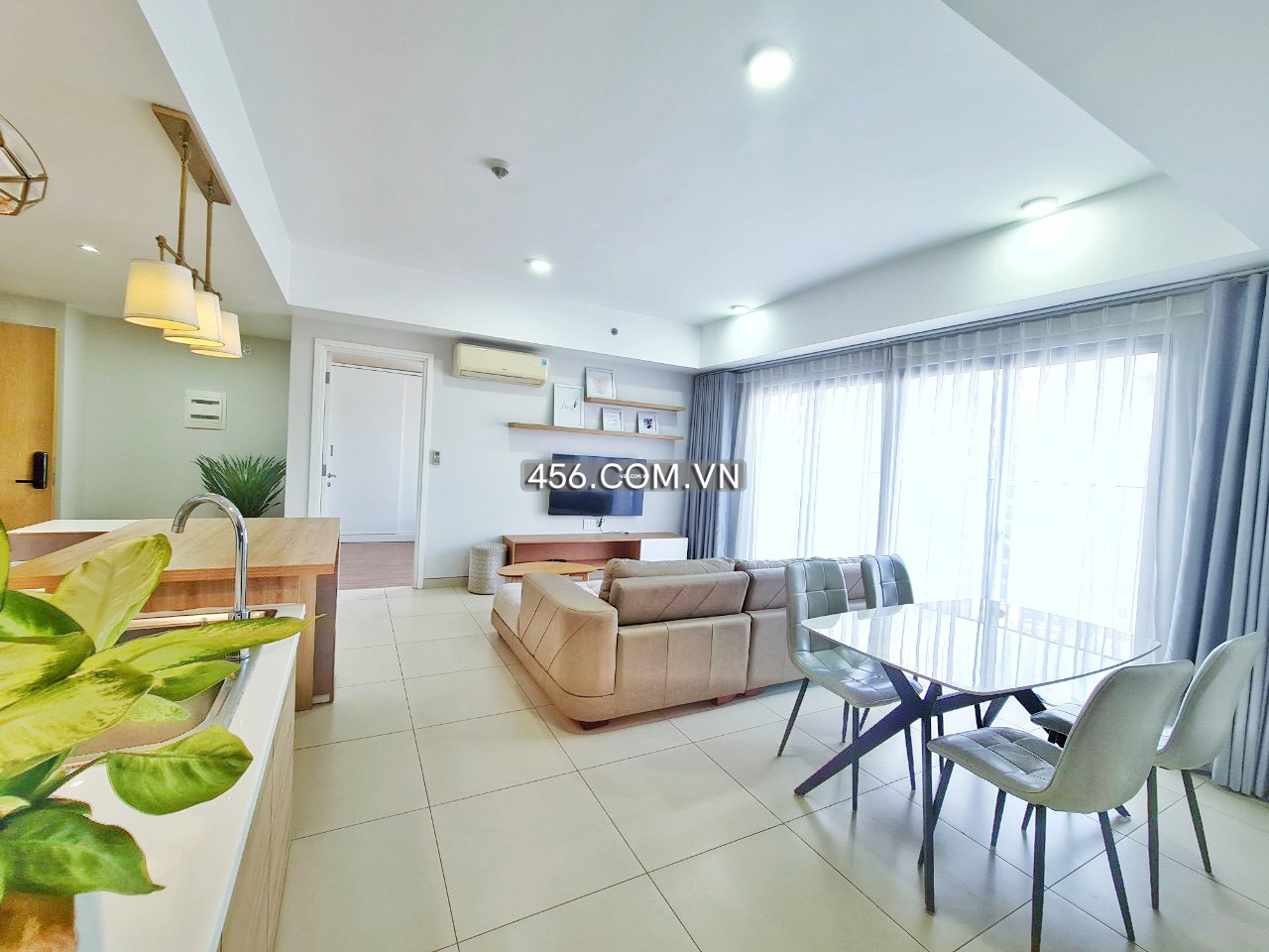 Hinh-3 Bedrooms Masteri Thao Dien Apartment For Lease Morden Furniture