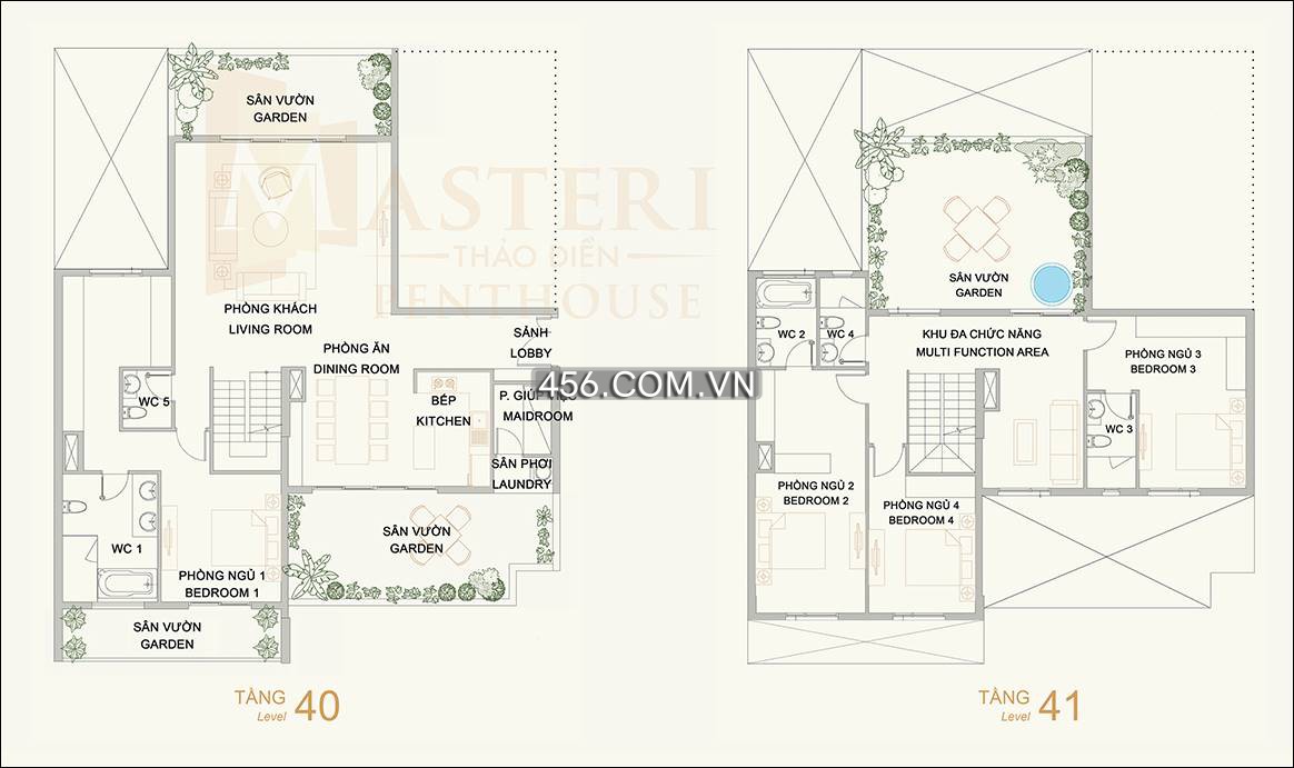 Cho thuê Penthouse Căn Hộ Masteri Thảo Điền...