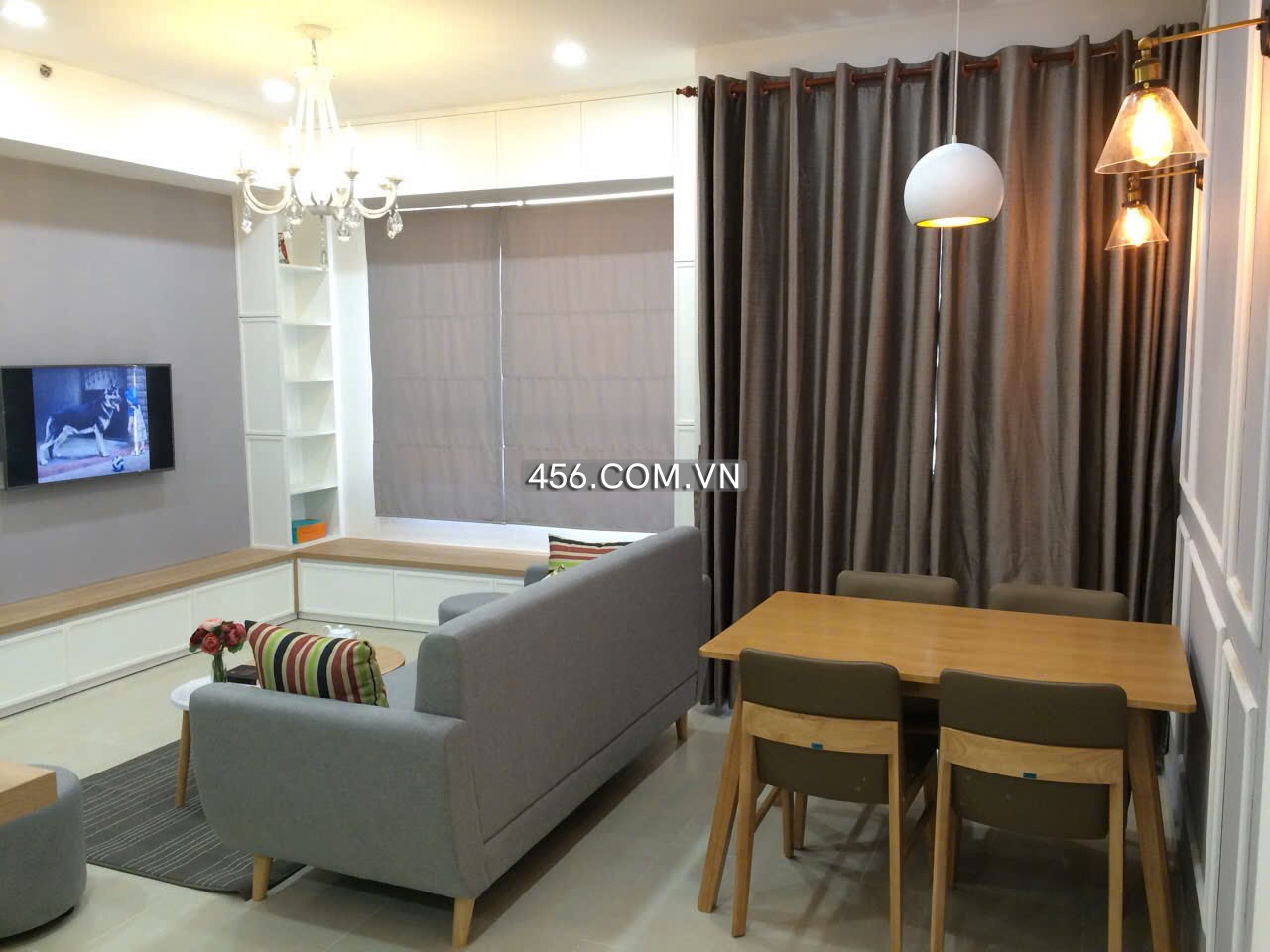 Hinh-Open Kitchen 2 Bedrooms Masteri Thao Dien Apartment for rent