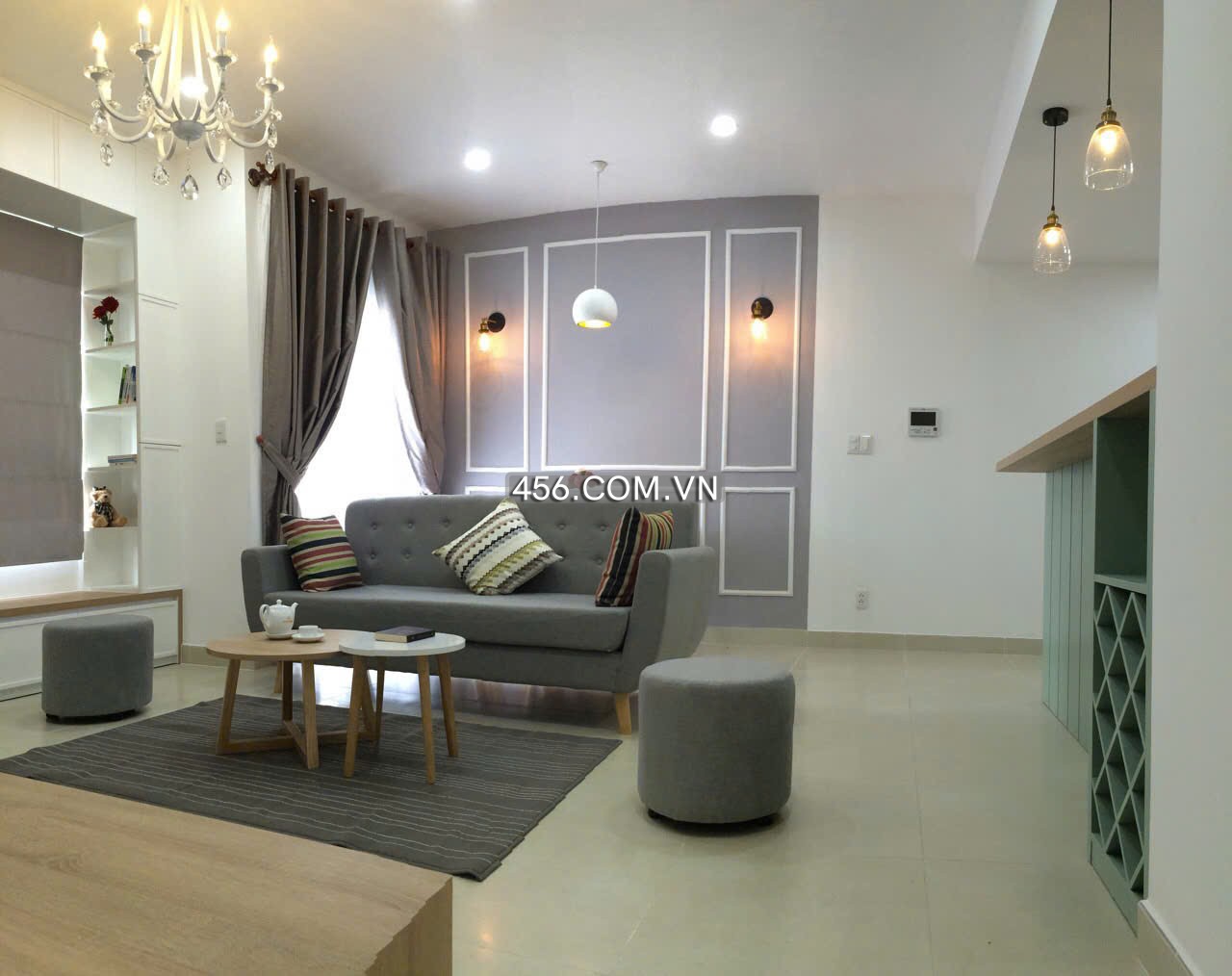 Hinh-Open Kitchen 2 Bedrooms Masteri Thao Dien Apartment for rent